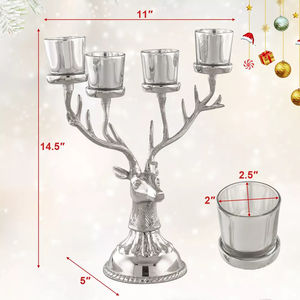 Simple dernière conception décor à la maison renne bougeoir argenterie bougeoir pour noël décor de fête - Product Image 3