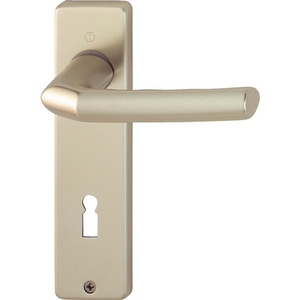 HOPPE Birmingham 1117/202KP/AP Juego de manijas cuadradas de aluminio F2 OB con escutcheon corto y organizadores de gabinete - Product Image 1