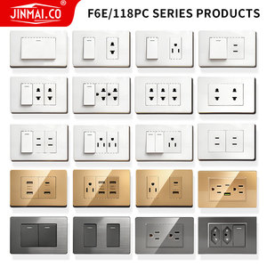 Enchufe <span class=keywords><strong>de</strong></span> Pared con Diseño Superior, Estándar Europeo, Estadounidense, Tailandés y Brasileño, Clasificación IP48, USB Tipo-C, 16A, 250V, Material <span class=keywords><strong>de</strong></span> PC Ligero, Tomas <span class=keywords><strong>de</strong></span> <span class=keywords><strong>Corriente</strong></span> - Product Image 1