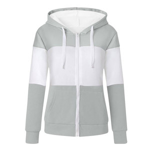 Sweat à capuche décontracté pour femme, haute qualité, 100% coton molletonné épais 300g, col à capuche, manches longues, fermeture éclair frontale, respirant - Product Image 3