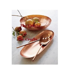 Bols de service de fruits martelés en cuivre bol de mélange de nourriture de forme ronde de la meilleure qualité pour la maison hôtel cuisine - Product Image 4