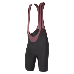 Cuissard de cyclisme pour homme noir avec dos en mesh bordeaux respirant, style ajusté, taille adulte - Product Image 3