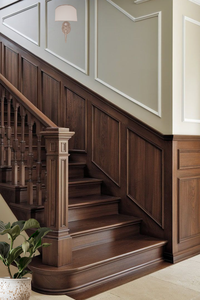 Durabilité Boîte à panneau plat en érable dur en bois naturel écologique Newel 55 "pièces d'escalier pour escalier intérieur extérieur - Product Image 6