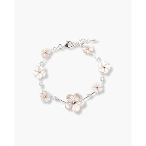 Pulsera de Perlas con Flores Pequeñas Graduales y Brillantes - Product Image 1