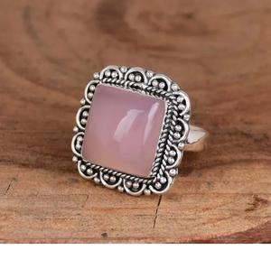 Rose Quartz <b>Ring</b> 925 Sterling Silver Cushion Gemstone Designer Bohemian Filigree Anniversary <b>Ring</b> Gift for Her - Product Image 2