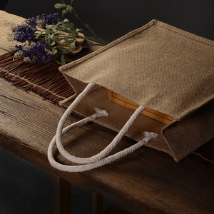 <b>Jute</b> Tote <b>Bag</b> Medium 30-50cm Rope Handle Office Supplies <b>Shopping</b> <b>Bag</b> - Product Image 4