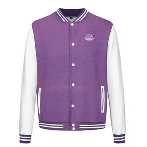 Blouson universitaire classique respirant pour homme, style urbain, 100 % coton, col montant, service OEM, couleurs personnalisées, vente en gros - Product Image 1