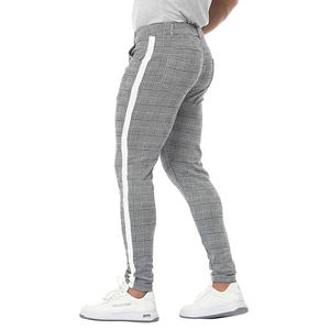 Nouveau pantalon décontracté à carreaux pour homme, hiver, taille haute élastique, 100% coton toile, léger, imperméable, respirant, pour l'extérieur - Product Image 3