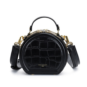 Bolso bandolera redondo Vintage para mujer, hecho a mano, dos correas, diseño de círculo compacto, múltiples opciones de Color, accesorio elegante para mujer - Product Image 2