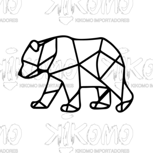 Cuadro de MDF Negro con Diseño de Oso Geométrico - Product Image 4