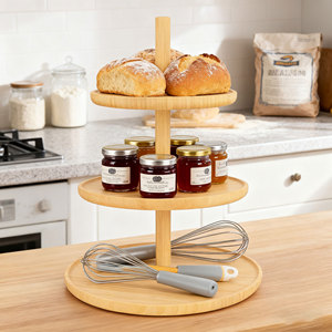 ชั้นวางเค้กและขนมหวานไม้สำหรับใช้ในบ้าน ร้านอาหาร และคาเฟ่ - Product Image 3