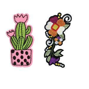 Premium Quality Skull Face Flower Embroidery Patch Custom Embroidered Heat Transfer Patch Iron on Clothes - Product Image 2