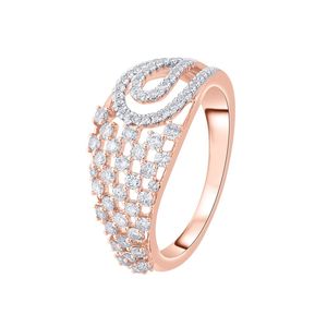 Anillo de Compromiso Unisex Chapado en Oro Rosa con Diamante Cultivado en Laboratorio Certificado por IGI de 2 Quilates para Bodas y Fiestas - Product Image 6