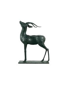 Statue d'animal en fer rustique élégante pour le style de jardin extérieur et la décoration de salon intérieur avec finition en métal artisanale - Product Image 6
