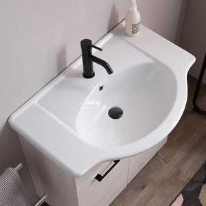 ตู้ห้องน้ำแบบตั้งพื้นไม้โอ๊คสีขาวราวเวนน่าทันสมัยขนาด 75 ซม. - Product Image 4