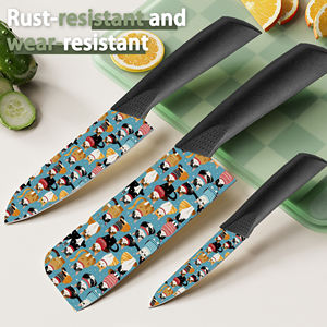 Nouveautés : Ensemble de couteaux de chef en céramique avec manches en plastique pour les fêtes barbecue - Lavable au lave-vaisselle - Ambidextre - Livraison rapide via Shopify - Product Image 4