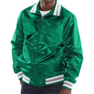 Customized satin <b>jacket</b> for <b>men</b> winter fashion stand collar plus size long sleeves satin new fashion varsity <b>jackets</b> - Product Image 2