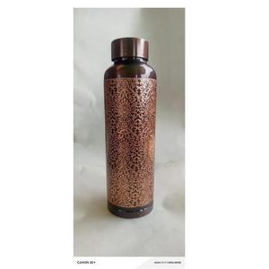 Bouteille en cuivre pur résistant aux fuites avec bouchon fileté durable pour le yoga, le fitness, les voyages et l'hydratation quotidienne. - Product Image 4