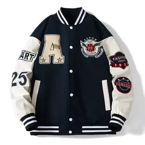 Wholesale Custom Comprehensive Warm <b>Men</b> Varsity <b>Jackets</b> Letterman <b>Jackets</b> Custom Baseball Letterman Varsity Bomber <b>Jacket</b> - Product Image 6