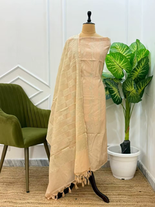 Conjunto de 3 Piezas de Seda Banarasi Pam de Diseño Tradicional Premium Sin Costuras para Mujer, Ropa Étnica para Fiestas, Festivales y Bodas, Secado Rápido, Protección Solar - Product Image 6