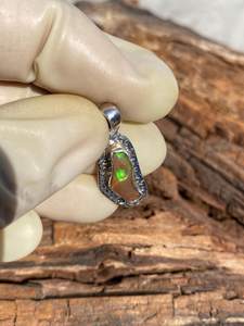Handmade Raw <b>Opal</b> <b>Pendant</b> 925 Sterling Silver Gemstone Unique Statement Fashion Jewelry Gift For Women Men - Product Image 4