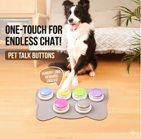 Bouton Parlant Enregistrable Personnalisé pour Chien de Compagnie - Boîte à Son d'Enregistrement Vocal Buzzer pour la Communication et l'Entraînement