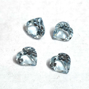 Aigue-marine naturelle propre 6x6mm en forme de coeur coupe meilleure qualité bleu aigue-marine coeur facette 0.73 cts pierres précieuses pour la fabrication de bijoux - Product Image 5
