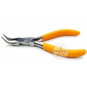 Curved Nose <b>Plier</b> Brown Black Color Precision Wire Bending Tool Stainless Steel Comfort Grip OEM Manufacturer Your Logo Printing - Product Image 5