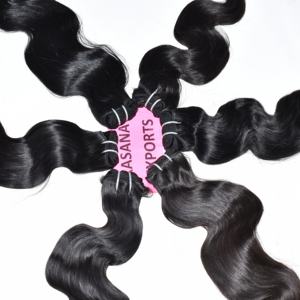 Venta al por mayor virgen indio de onda profunda rizado recto no tejido sin procesar Alineación de cutícula trenzado extensiones de cabello humano paquete - Product Image 2