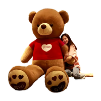 Vente en gros de cadeaux de Noël, jouets de grande taille, ours en peluche géant de 60 cm à 180 cm, poupée ours à câliner de grande taille