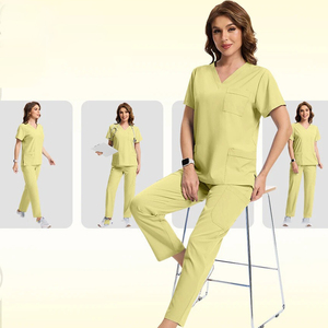 Vêtements médicaux de qualité supérieure en tissu extensible pour infirmières, ensembles d'uniformes Adar, tendance, extensible dans les 4 sens, coton et polyester, pour hommes - Product Image 1