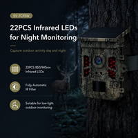 Cámara de Caza y Seguridad para Exteriores con Energía Solar, 4K, 64MP, WiFi, Sin Brillo, IP66, Ángulo PIR de 120°, 36 Meses de Autonomía