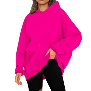 Export Source Women Winter Long Oversized <b>Hoodie</b> <b>Trendy</b> Streetwear Velour 100% Cotton Soft Fabric - Product Image 2