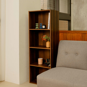 Armoire de rangement en bois moderne en mélamine à 4 niveaux Design multifonctionnel carré pour chambre à coucher, bureau à domicile, blanchisserie Caractéristiques réglables - Product Image 1