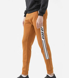 Pantalones de chándal informales para hombre, ropa deportiva de cintura media con cierre de cordón, pantalones de chándal ajustados para uso físico y en el gimnasio, teñido liso - Product Image 1
