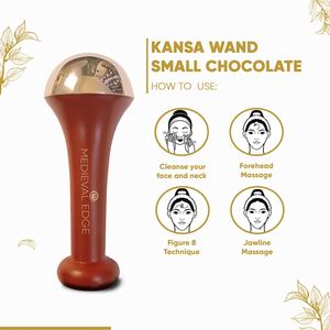 Baguette Kansa en bronze 100% originale pour massage du visage Outil ayurvédique fait à la main pour une peau saine et jeune Fabriqué en Inde - Product Image 4