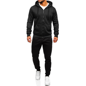 Hot Sale Luxury Nylon Spandex Blank <b>Jacket</b> With Hood And Joggers Sets For Men Hoodie Full Sleeves Wholesale Tracksuits - Product Image 1