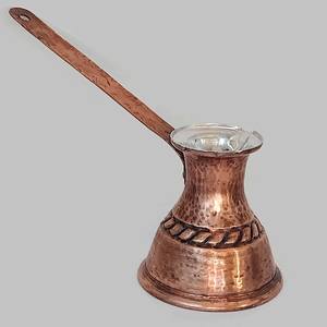 Cafetière turque en cuivre de qualité exclusive, vaisselle, tasse à café, décoration de table pour la maison, la cuisine, le restaurant, l'hôtel, les fêtes, fabriqué en Inde - Product Image 2