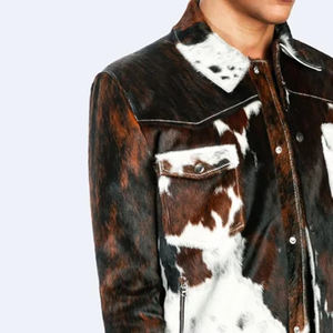 Chaqueta de Cuero con Pelo Genuino, Personalizable, para Hombre, Primavera, Cuello Alto, Logotipo Frontal, Color y Talla a Elegir - Product Image 4