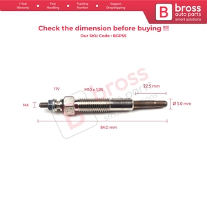 BGP55 1 Piece <b>Heater</b> Glow <b>Plugs</b> GJ1302MA 010 22 336 for 2.0 2.2 2.5 2.7 - Product Image 5