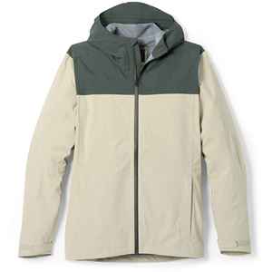 Logo personnalisé pour hommes Veste d'extérieur à fermeture éclair complète longueur hanche étanche à couleur bloquée - Product Image 1