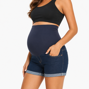 Shorts de maternité serrés d'été avec soutien abdominal pour femmes enceintes - Product Image 1