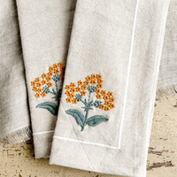 100% serviettes de cuisine en coton brodé de qualité supérieure conception séchage rapide tissu naturel doux Durable grande taille motif de broderie personnalisé