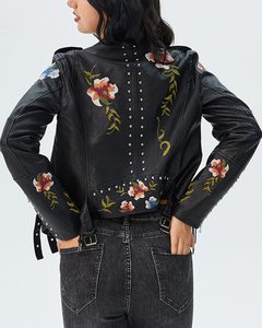 Veste en cuir d'agneau véritable pour femme, couleur personnalisée élégante, avec fermeture éclair brillante, 100% authentique, respirante et doublure en nylon - Product Image 4