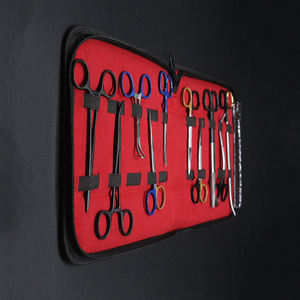 Juego de instrumentos quirúrgicos reutilizables manuales profesionales de acero inoxidable de 10 piezas con mango de color que incluye Kit de tijeras hemostáticas - Product Image 4