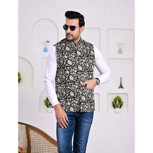 Veste d'hiver réversible imperméable à imprimé bloc pour homme, 100 % coton élasthanne, fermeture éclair, col à capuche, tailles XS à 6XL, ODM - Product Image 4