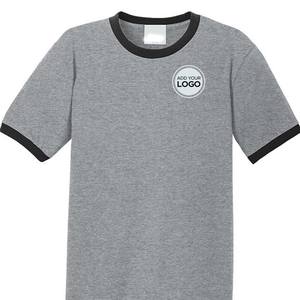 Camiseta de béisbol contraste Casual algodón Top Ringer camiseta hombres mujeres diseñar su propio logotipo personalizado camisetas - Product Image 2