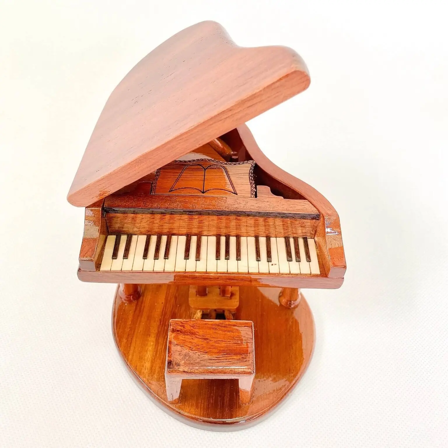 Top alat musik kayu kecil pilihan, instrumen dekorasi interior piano miniatur indah kayu
