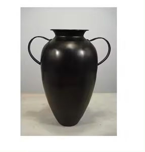 Vase à fleurs en métal Finition noire Vase à fleurs design moderne au prix de gros Décoration de fêtes de mariage - Product Image 4