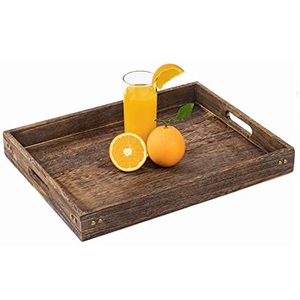 Bandeja para servir de alta calidad, plato y platos, bandeja para servir de madera, precio disponible, mango de metal, producto de gran oferta - Product Image 6